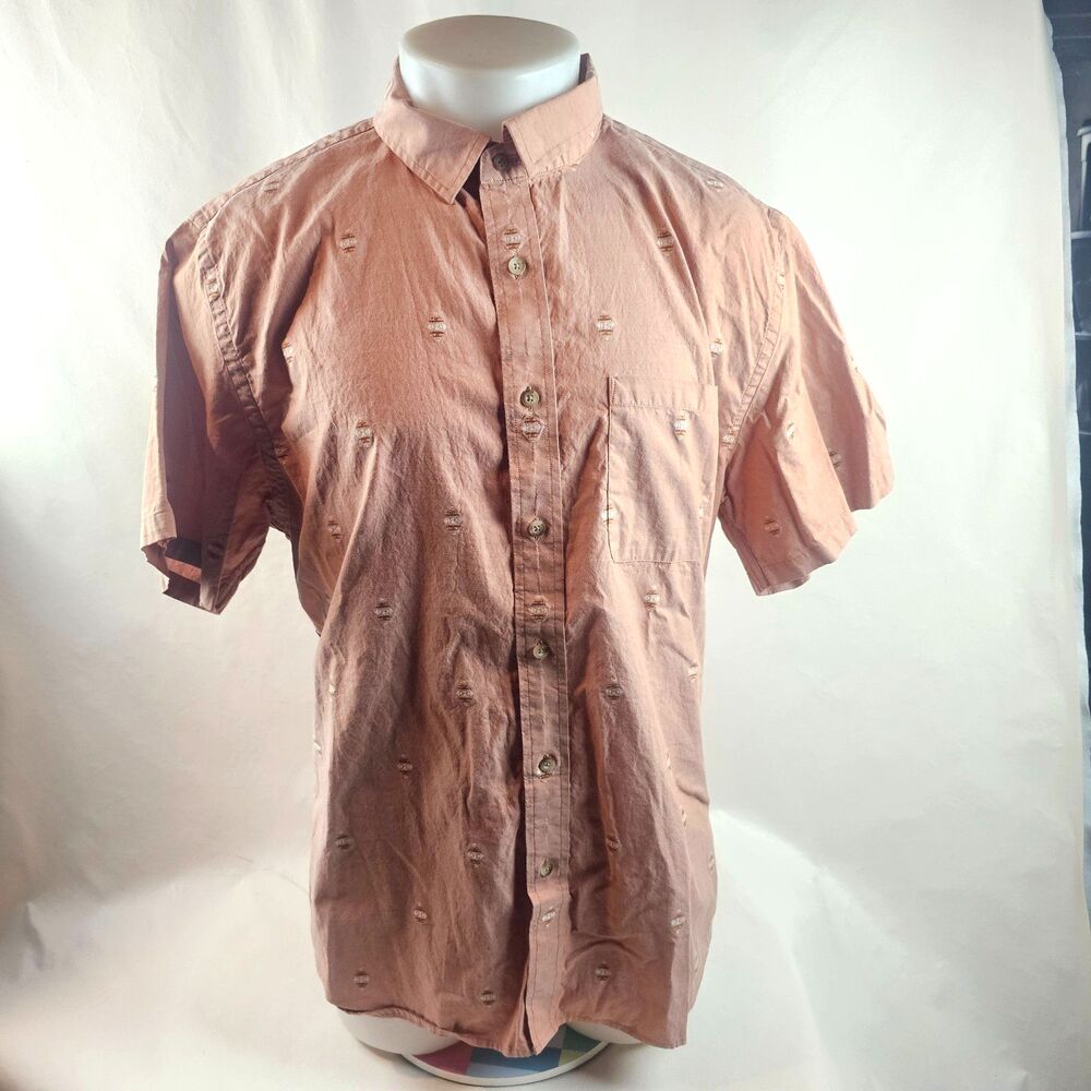 Pendleton Shirt Mens XL Orange Button Up Embroidered Casual Aztec Southwest Gorp
